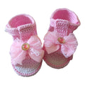 Sandaline Uncinetto Rosa per Neonata
